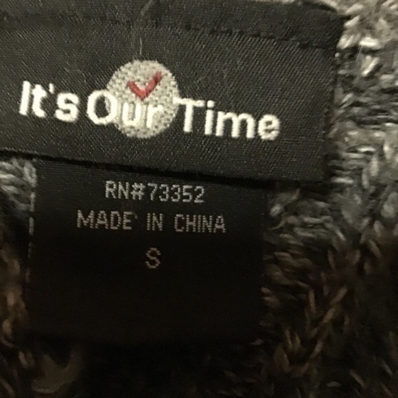 Vtg Gray Y2K hippie boho bell sleeve sweater - Picture 3 of 15